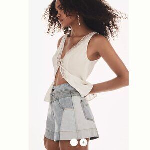 Reformation Cristina Top, Ivory Cream, Size 2